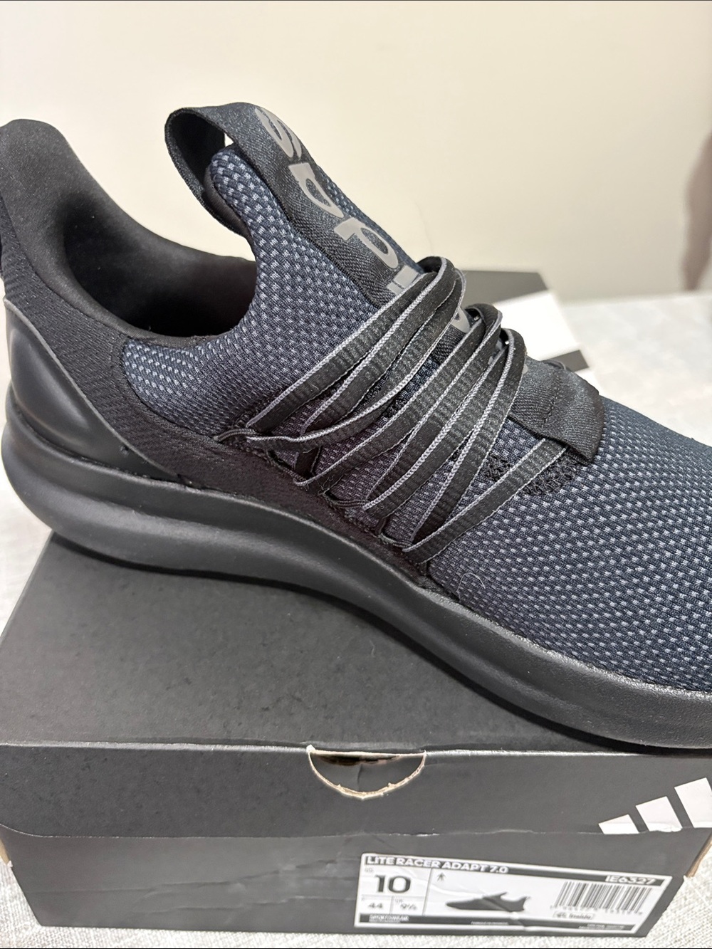 adidas Black Knit Slip-On Athletic Sneakers Size 10 - Picture 5 of 11